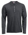 Heren T-shirt Lange Mouw Clique Orlando Antraciet Melange